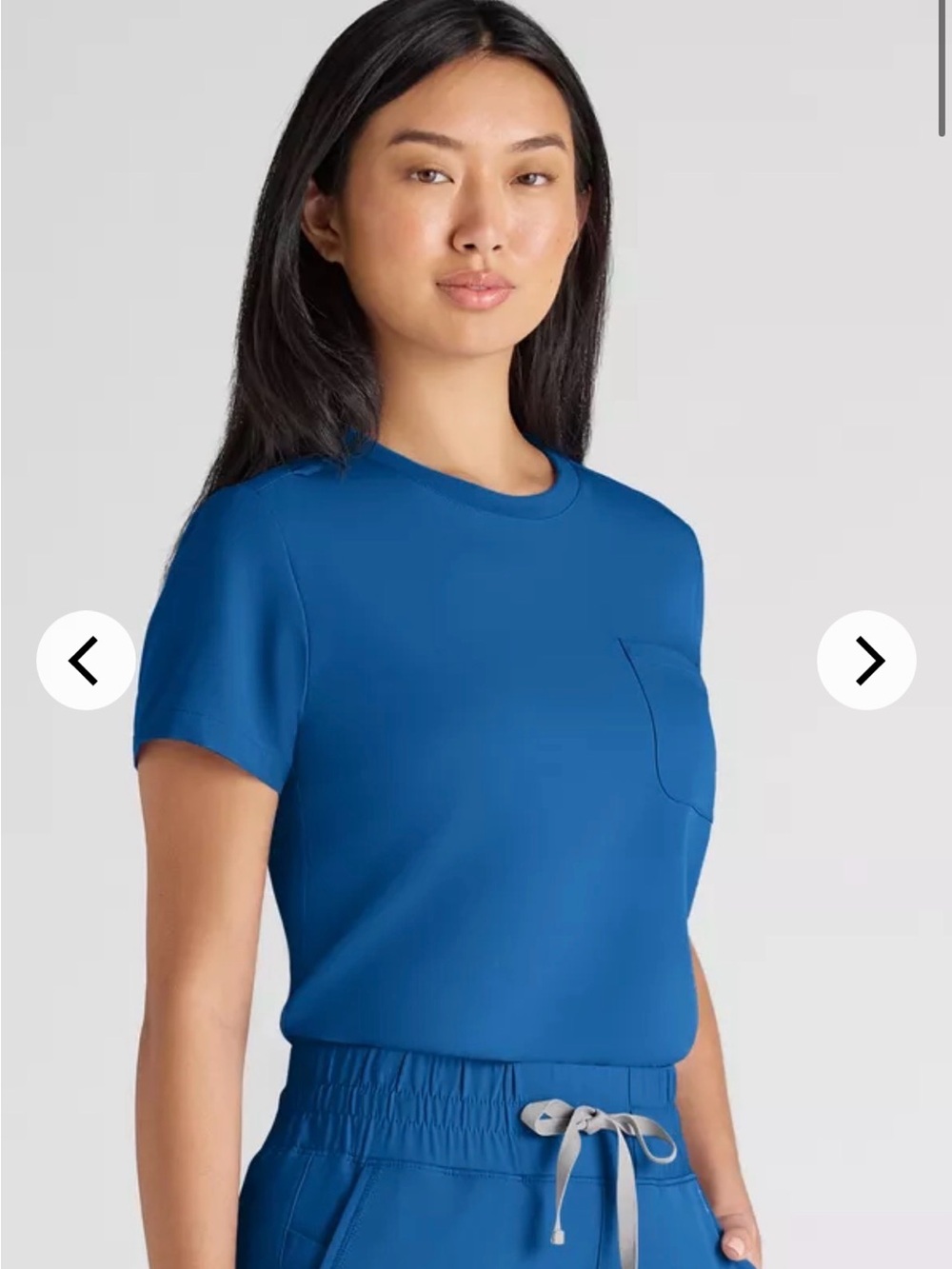 ReSurge Women’s Blue Pocket Crewneck and Drawstring Pant Scrubs
